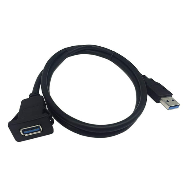 Cables Super Speed USB 3.0 Back Panel Mount B Female to Male B Type Extension Cable 0.5m 50cm Cable Length: 50cm, Color: Black 